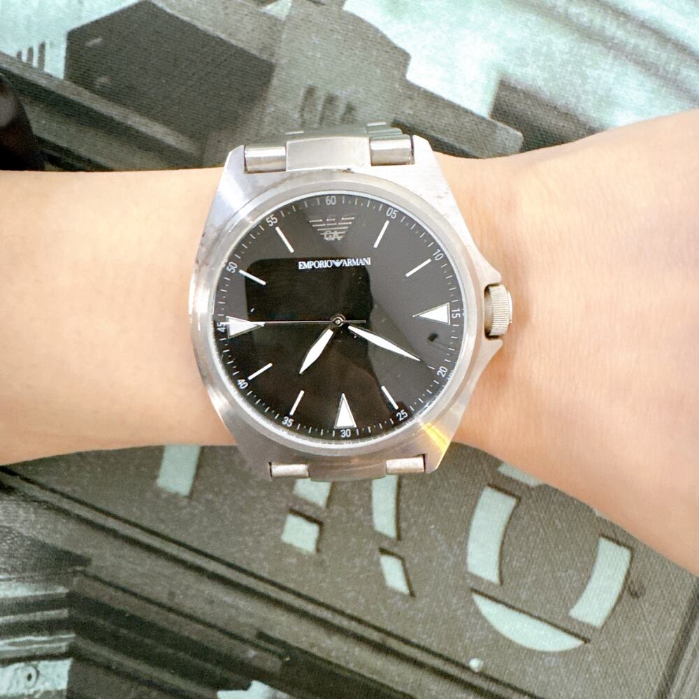 Emporio Armani AR11255 Nicola Men's Watch With Black Dial